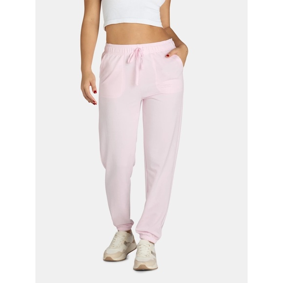 NEW Women 2 piece sweatsuit set Pull over Hoodie w Jogger Pants Pink M - Picture 8 of 17